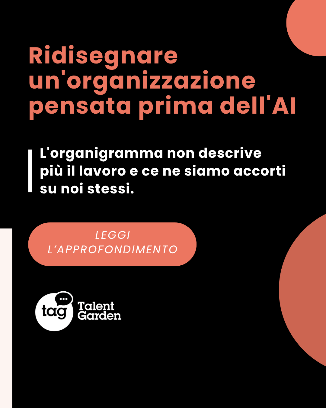 Guida - Ridisegnare un'organizzazione pensata prima dell'AI
